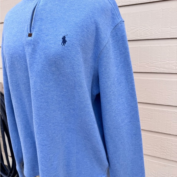 Polo by Ralph Lauren Men's Blue Quarter-Zip Sweater - Picture 5 of 11